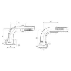 Hydraulická koncovka 12, M26x1,5 DKL 90°